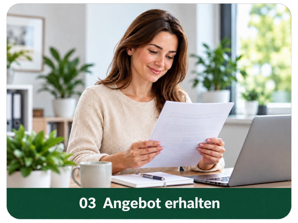 Angebot erhalten
