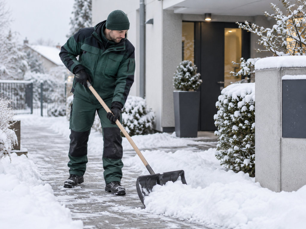 Sicherer Winterdienst am Hauseingang